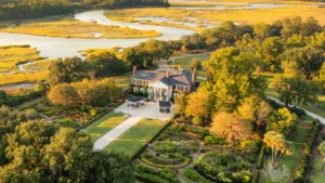 Boone Hall Plantation drone shot