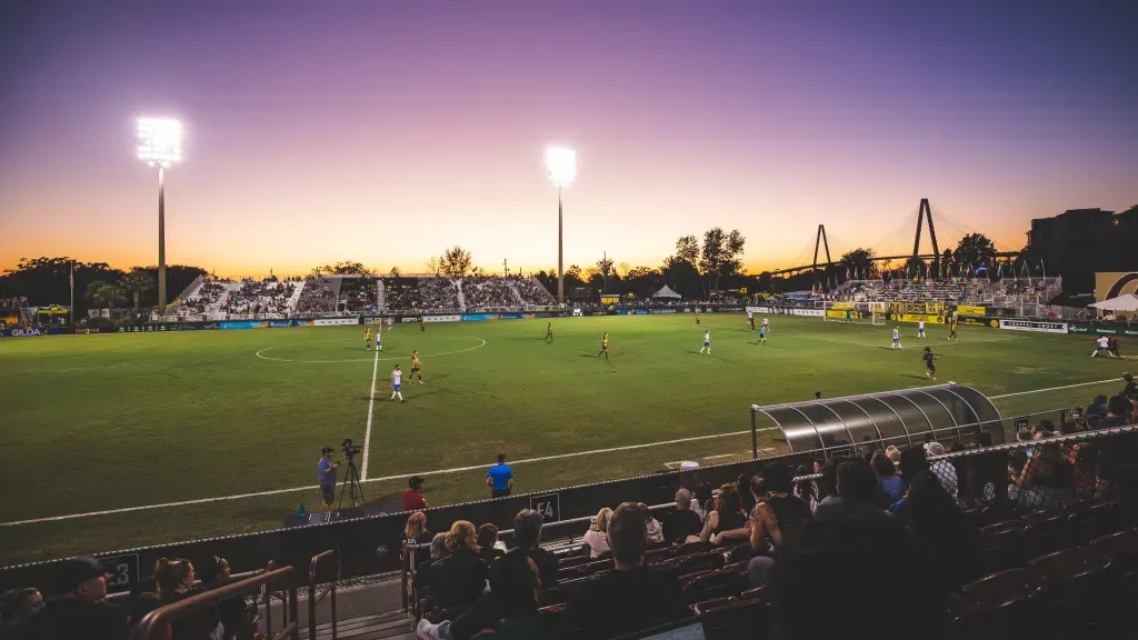 Charleston Battery Soccer Field At Night